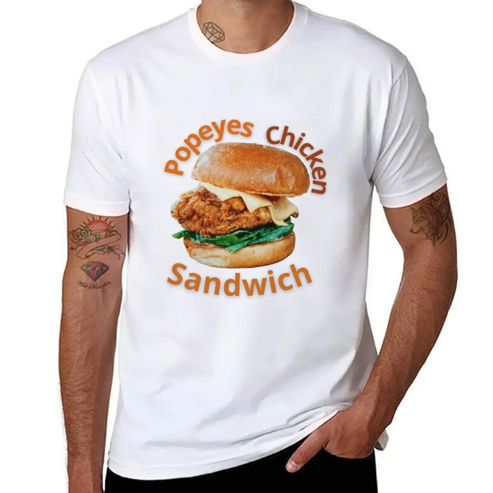 

shirt for oversize man Sandwich T-Shirt t Popeyes anime t Gift58 luxury shirts cotton shirts t man Chicken