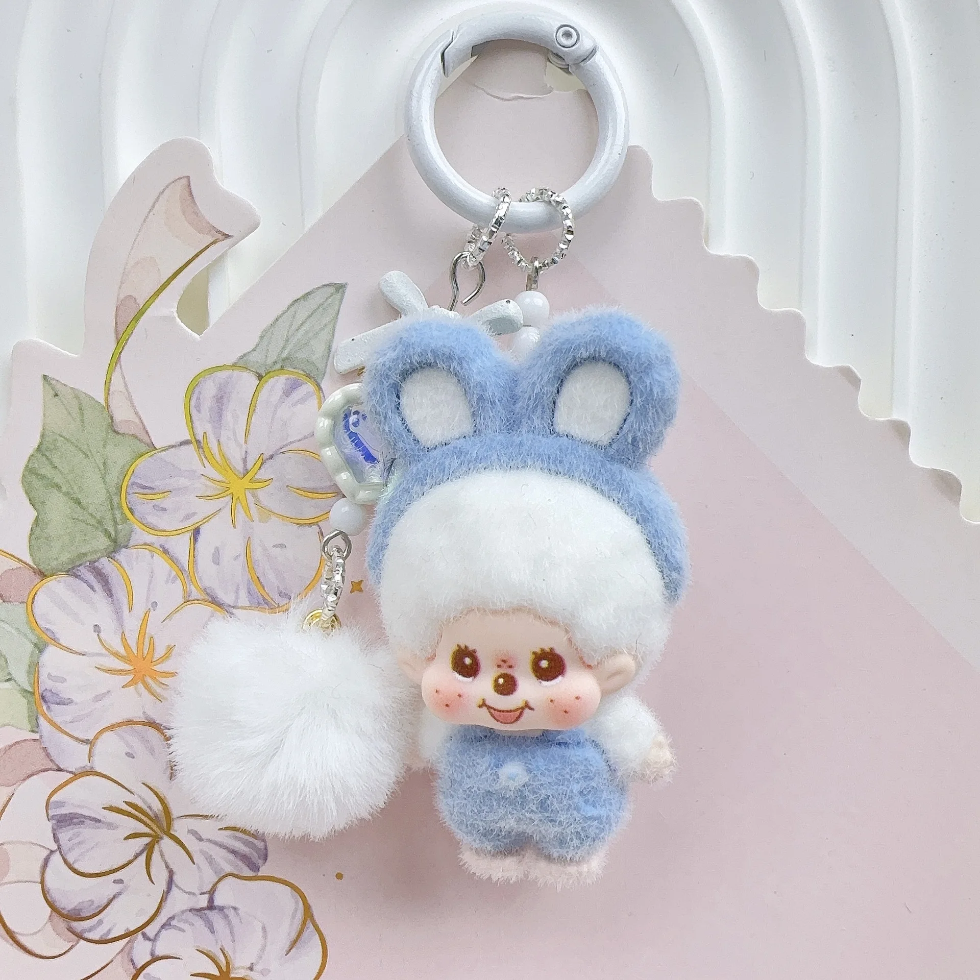 

1-9psc Cute formongqiiq Keychain Cartoon Monkiki Keyrings Backpack Hanging Charms Cute Keychain Kawaii Gifts
