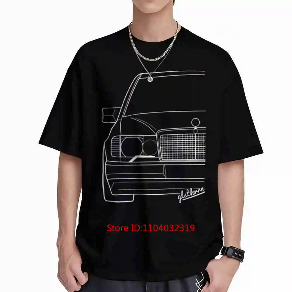 W124 Classic Auto 80S 90S Short Sleeve Tee 100% Cotton T-Shirt
