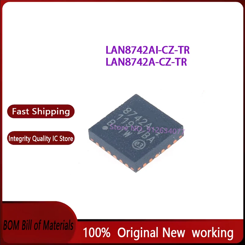10PCS/LOT LAN8742AI-CZ-TR LAN8742AI-CZ LAN8742AI 8742A-I LAN8742A-CZ-TR LAN8742A-CZ LAN8742A 8742A QFN24 New original