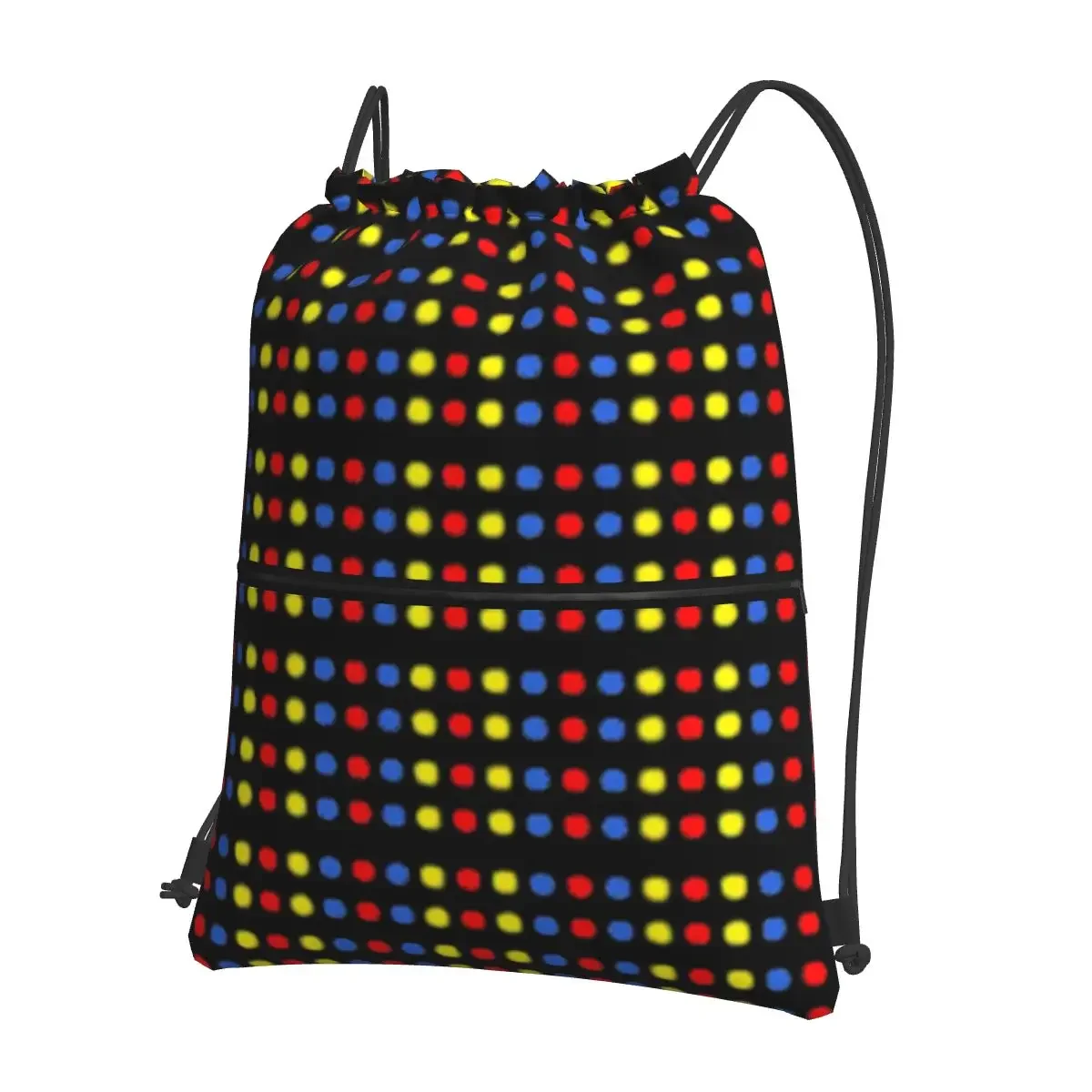 MULTICOLOR POLKA DOT Portable Backpacks Drawstring Bag Multi-function Drawstring Bundle Pocket Sundries Bags For School Students