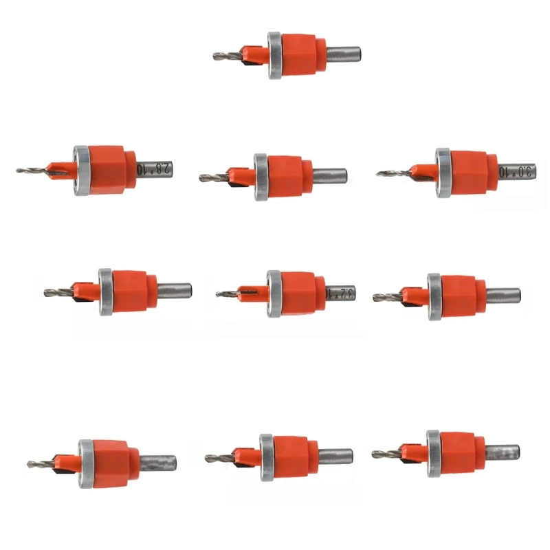 Countersink Drill Bit with Adjustable Depth Stop Collar Fit for Furniture Making