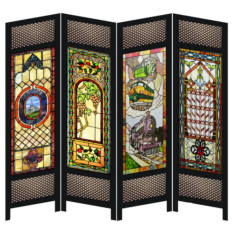 Custom Size Window Film, Stained Glass Stickers, Static Cling, Frosted Privacy, Classic Style, for Window Door, Home Decor