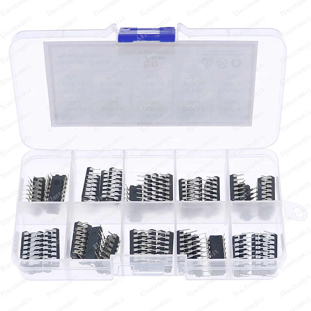 50Pcs/Box IC Integrated Circuit Chip Assortment Kit 74LS00 74LS02 74LS04 74LS07 74LS08 74LS10 74LS20 74LS32 74LS47 74LS48