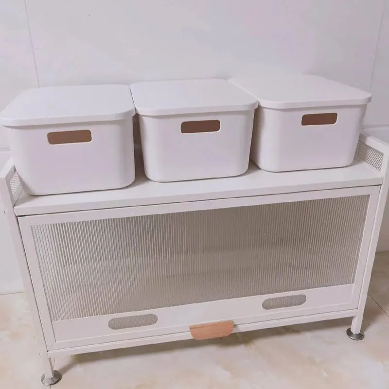 

Household kitchen, cabinet storage, box plastic storage basket, drawer finishing box small storage