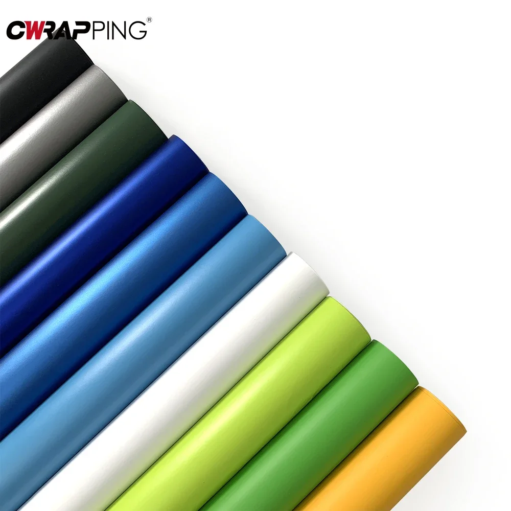 Car Matte Color Vinyl Wrap Film Automotive Self Adhesive DIY Film for Auto Motorcycle Truck Body Modification Decoration Film