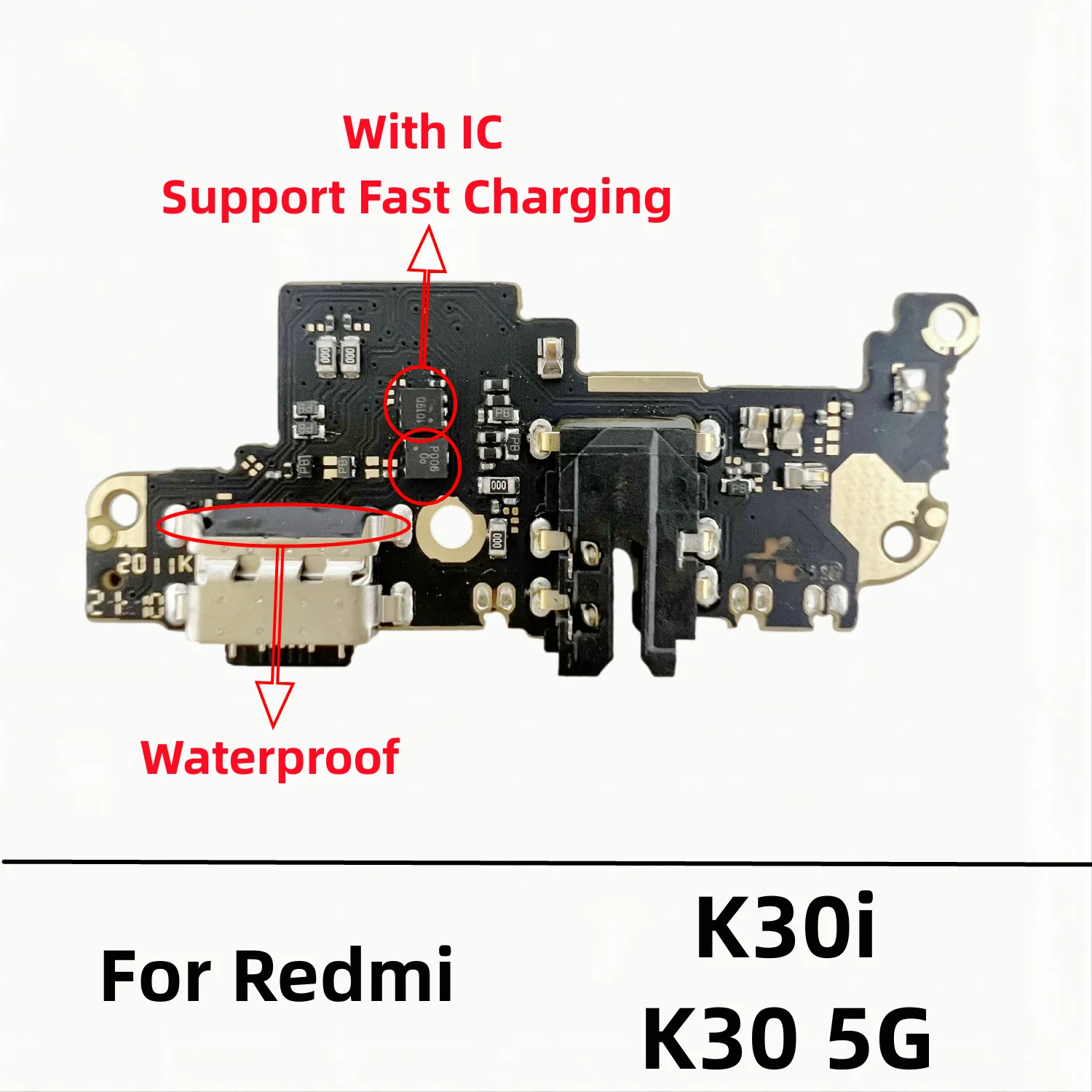 Carte de connecteur de chargeur USB d'origine, Port de chargement, câble flexible pour Redmi 9A 9C 9 K30 4G K30i 5G