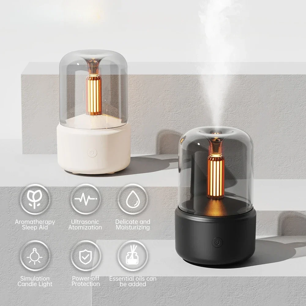 Portable Mini Aroma Diffuser USB Air Humidifier Essential Oil Night Light Cold Mist Maker Sprayer for Home Gift