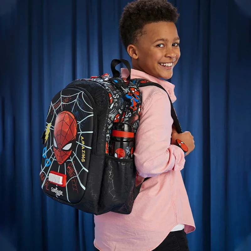 New Smiggle Marvel Spider-Man Children Stationery Student School Bag Lunch Bag Lunch Box Wallet Pencil Box Water Cup Kids Gift