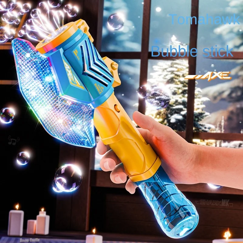 Machine à bulles lumineuse Tomahawk, jouets électriques pour enfants, sans batterie, sans bulle d'eau