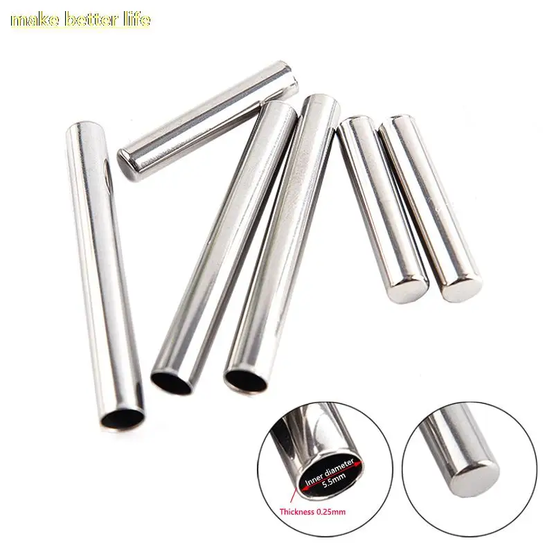 

NEW 10pcs/lot temperature sensor PT100 DS18B20 Stainless steel casing pipes Protective sleeve 6*50mm