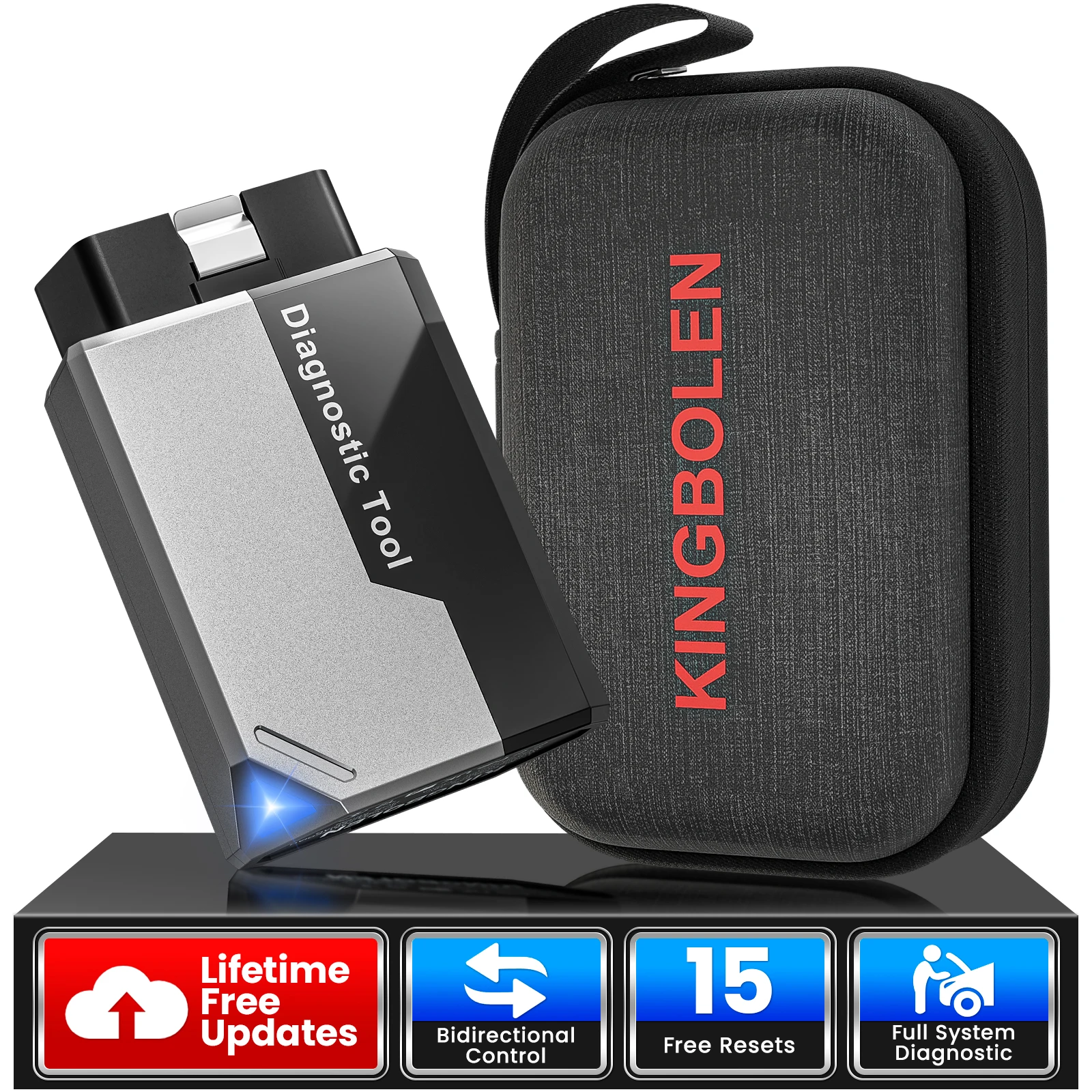 2026 New KINGBOLEN Ediag Elite Lifetime Free Car Diagnostic Tools All System 15 Resets Bi-directional Test Auto Scanner OBD2