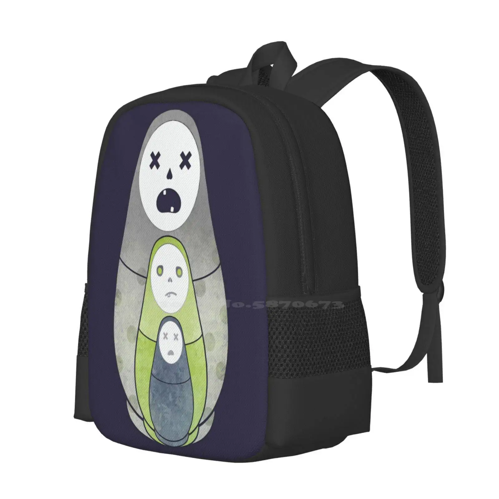 Zombie Nesting Dolls Hot Sale Schoolbag Backpack Fashion Bags Russian Nesting Dolls Matryoshka Babushka Matreshka Girl Cute Toy