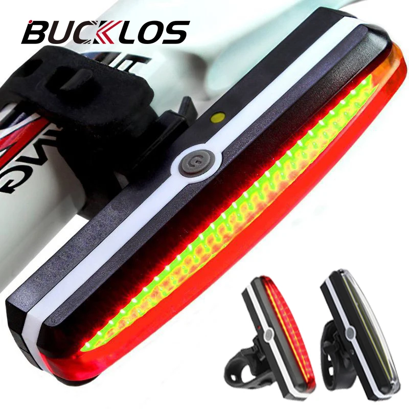 

BUCKLOS Bicycle COB Rear Light IPX6 Waterproof Bicycle Taillight 6 Modes Mountain Bike Tail Lamp Suit for Road Bicycle LED Parts