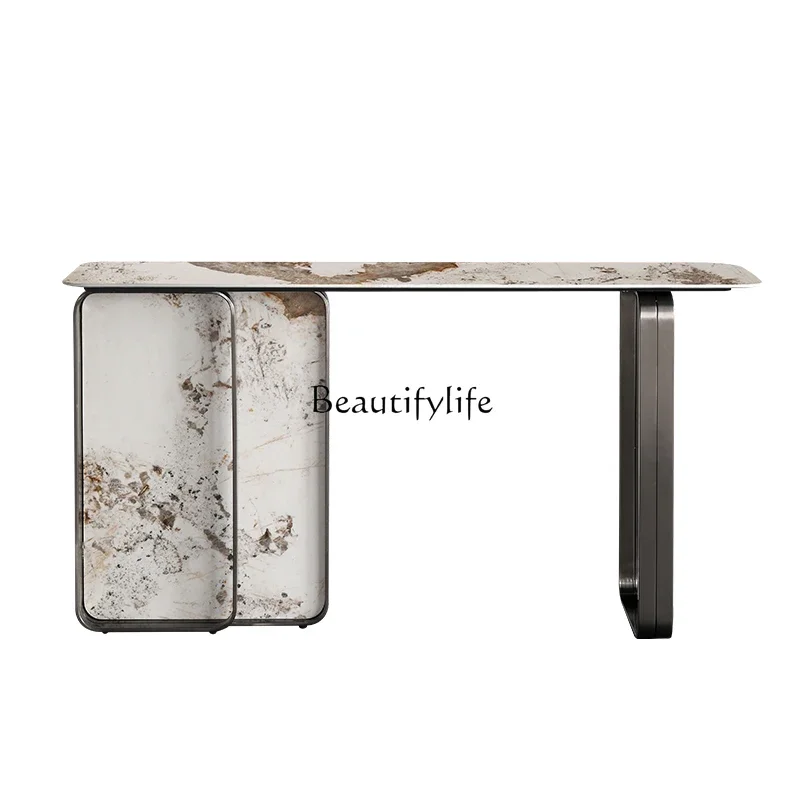 

FG44Italian light luxury rock slab entrance table Modern simple entrance table