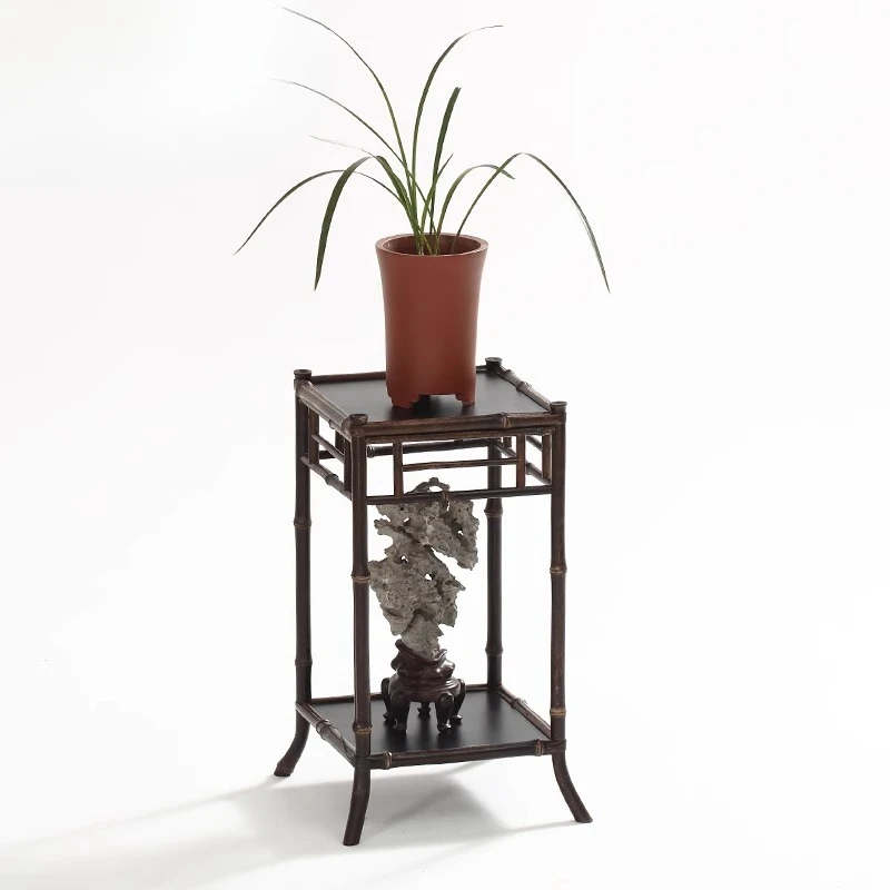 

Purple bamboo tea orchid bamboo tea shed flower household succulent display stand