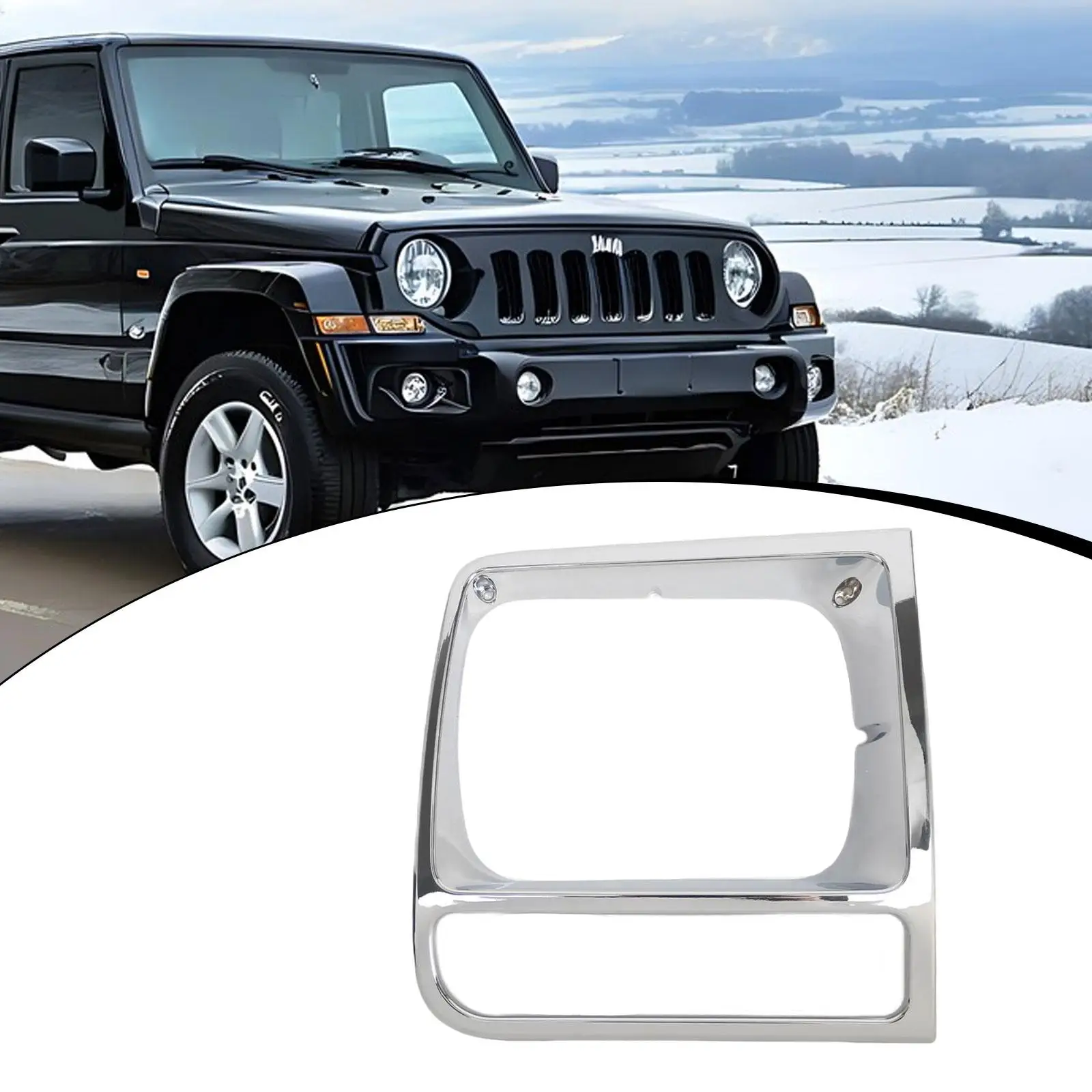 المصباح الأمامي الحافة المصباح شواء CH2513165 قطع الغيار الجانب الأيمن الركاب رئيس الحافة لشيروكي SE