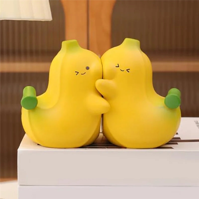 

1 Pair Non-Skid Bookend Decorative Book Stoppers Holders Book Shelf Banana Shaped Book Ends Resin For Home Desk Office-AT64