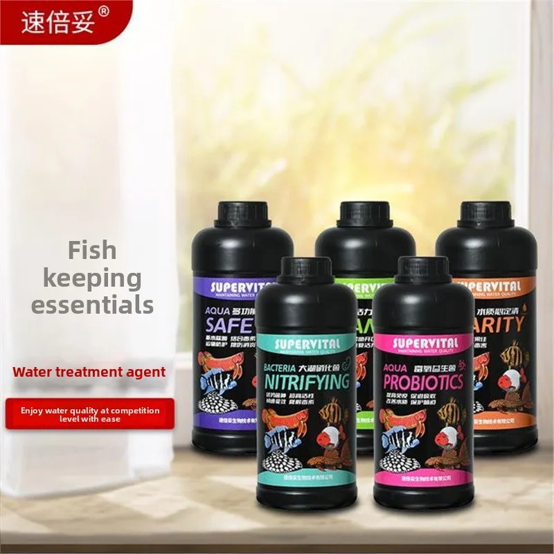 

SUPERVITAL 3-in-1 Water Conditioner&Nitrifying Bacteria&Vitamins,Removes Chlorine,Instantly Starts Aquarium Cycle&Protects Fish