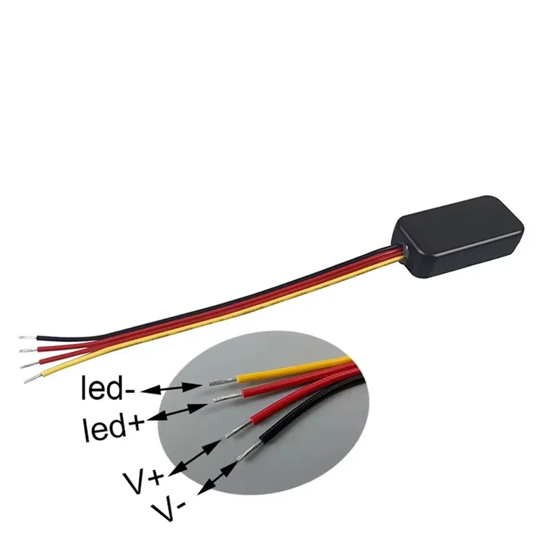 ABHB-DC3-24V Mini Penetrable Microwave Radar Motion Sensor Switch - Auto Light On/Off, 30S Delay, For Closet, Corridor