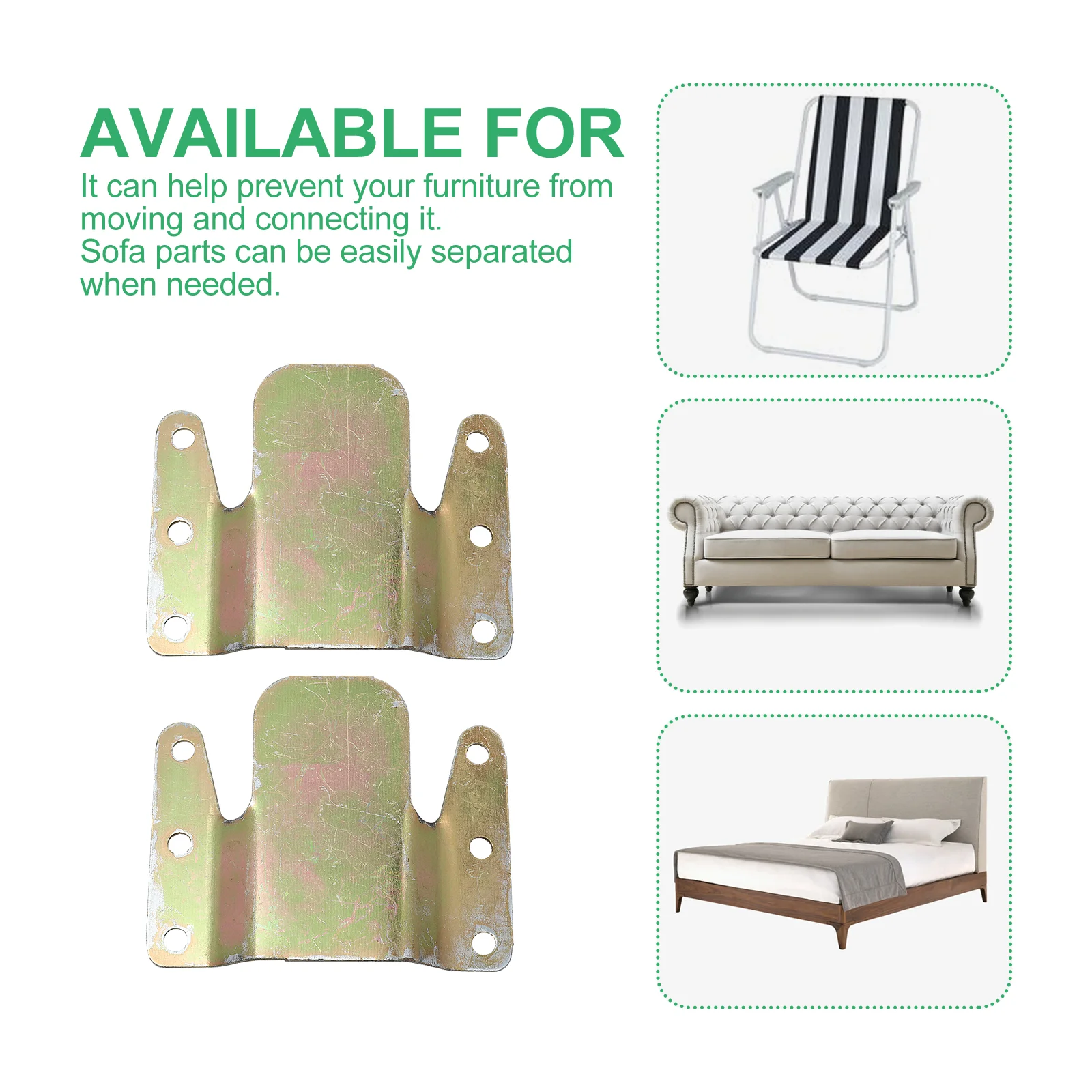 20 Pcs Sofa Insert Couch Interlocking Furniture Connector Bracket Couches Sectional Brackets