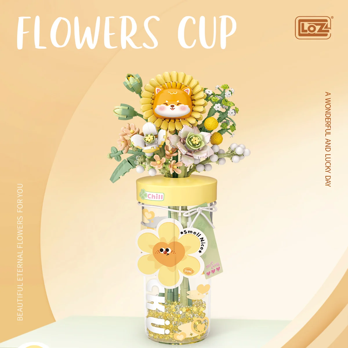 LOZ Presente de Dia dos Namorados para Meninas: Blocos de Construção Flor DIY Modelo Brinquedo de Montagem, Conjunto de Buquê Simulado, Presente de Aniversário para Meninas