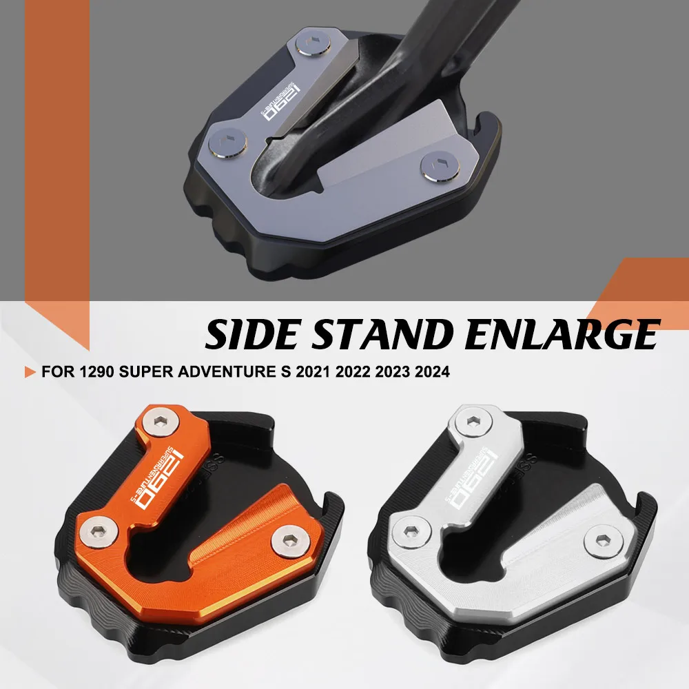 

FOR 1290 Super Adventure S 2021 2022 2023 2024 CNC Side Stand Enlarge Extension Kickstand Foot Pad Support 1290Super Adventure S
