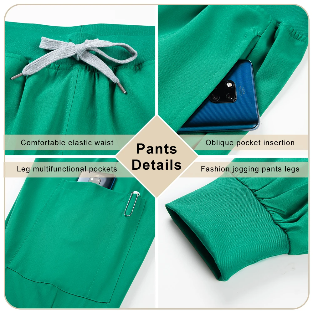 Medical Uniform Elastic Scrub Set Hospital Surgical Scrubs Tops Pants Nurse Nursing Workwear Doctors Clothes Medical Accessories