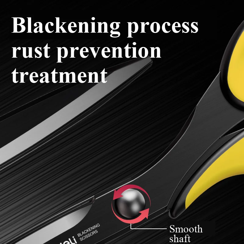 Deli 77757 Stainless Steel Scissors 220mm Multi-functional Household Office Tailor's Hand Scissors for Precision Cutting