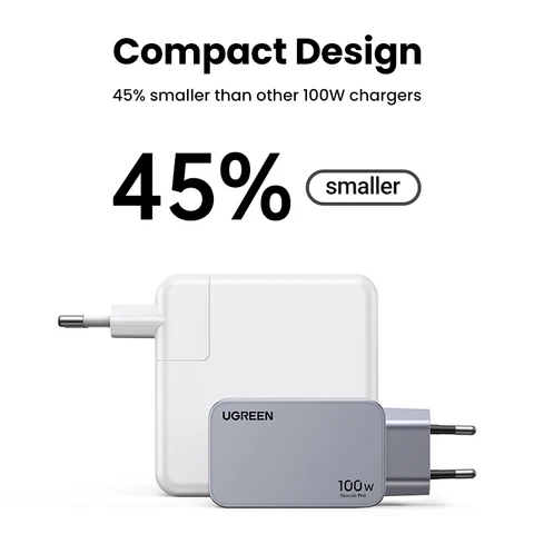 UGREEN 100 Вт GaN Зарядное устройство USB C Зарядное устройство QC4.0 3.0 Быстрая зарядка для ноутбука Macbook Tablet PD Быстрое зарядное устройство для iPhone 16 15 14 Pro