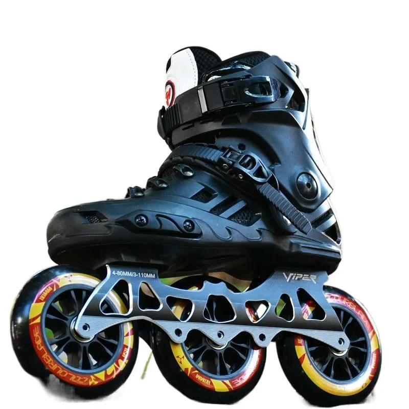 

Roller skates adult professional skates adult straight wheel men's and women's fancy flat brake shoes