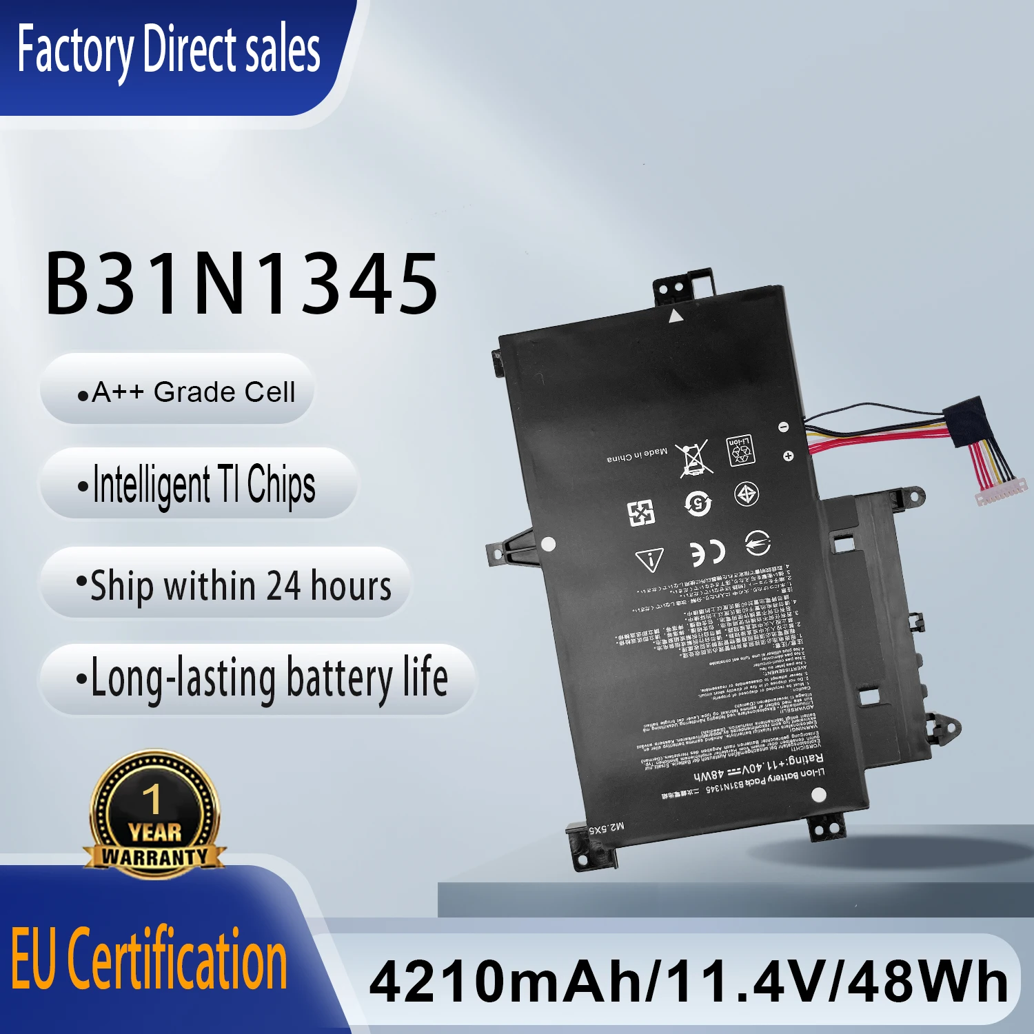 B31N1345 Laptop Battery For ASUS Transformer Book Flip TP500L TP500LA TP500LB TP500LN TP500LA-EB31T TP500LA-DS71T 0B200-00990100