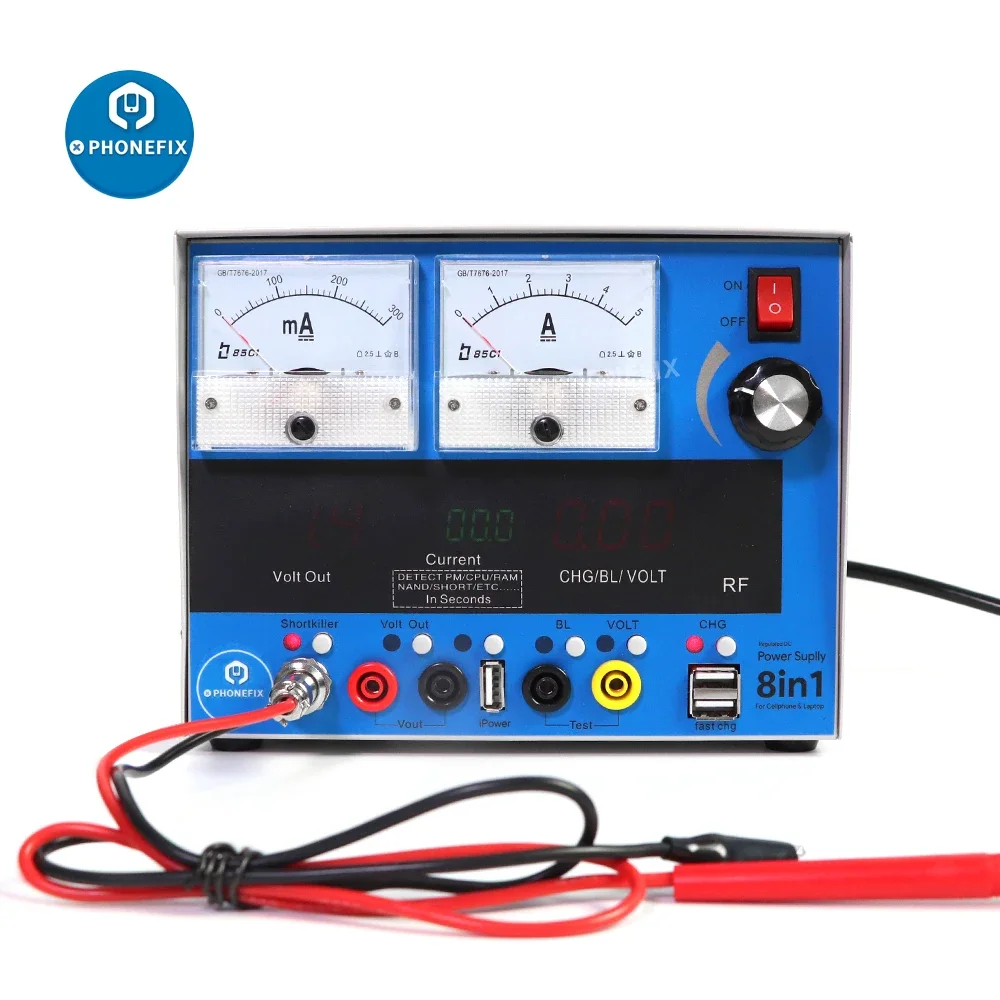 Regulated Smart DC Power Supply for Cellphone Laptop 8 in 1 Troubleshooting Current Meter Detect Backlight Faults Shortkiller