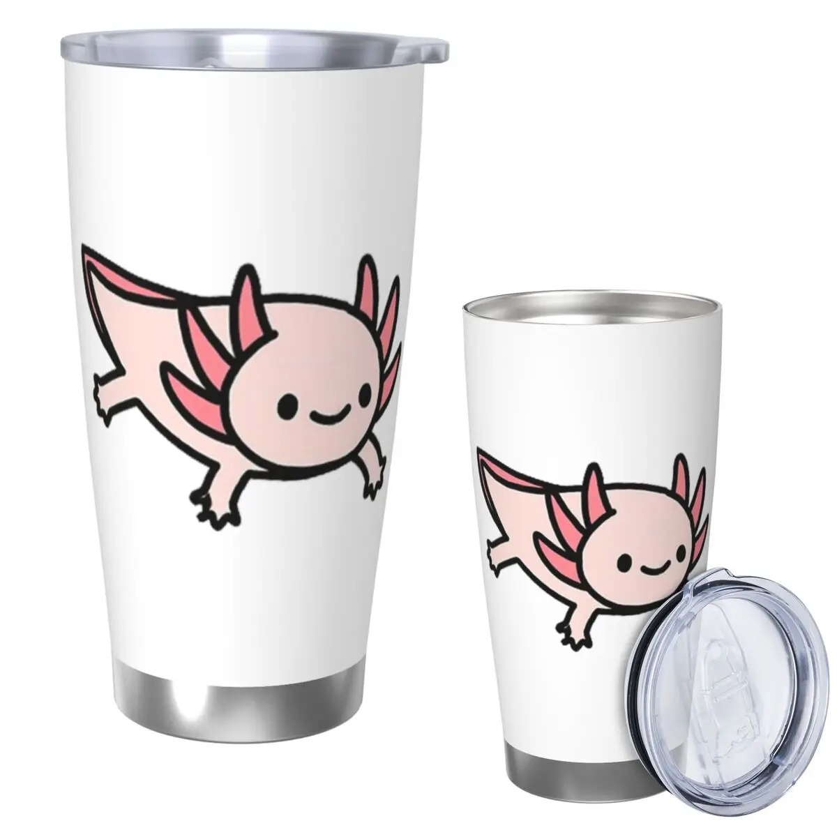 

Axolotl Stainless Steel Tumbler Vacuum Insulated Mug Thermal Cold Cups Straws With Lid 20oz