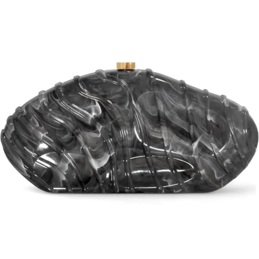 

Acrylic Clutch Purse for Women Evening Bag Irregular Shell Acrylic Purse Box Clutch with Chain for Party Wedding Prom