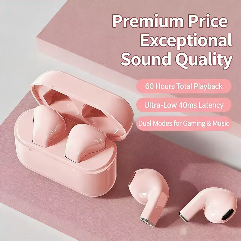 Bluetooth 5.3 Airs Pro TWS Earphones Low Latency Hi-Fi Sound Noise Cancelling Ergonomic Fit Ideal For Music And Gaming  New