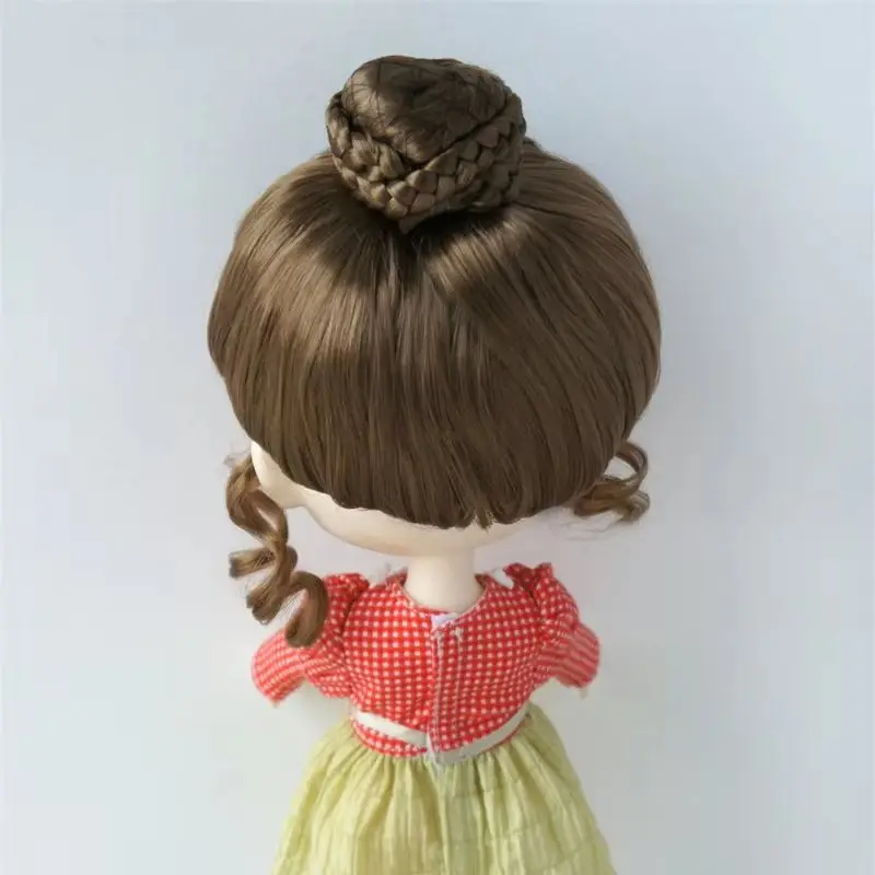 

Парик из синтетического мохера JD166 для кукол BJD, размер 10-11 дюймов, обхват головы 26-28 см, популярный аксессуар для кукол 18 дюймов AG