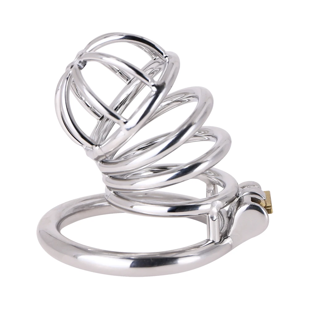 Small Penis Lock Male Stainless Steel Cock Cage Chastity Device Penis Lock Erotic Bondage Husband Loyalty Big Metal Cock Cage