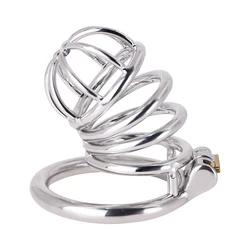 Small Penis Lock Male Stainless Steel Cock Cage Chastity Device Penis Lock Erotic Bondage Husband Loyalty Big Metal Cock Cage