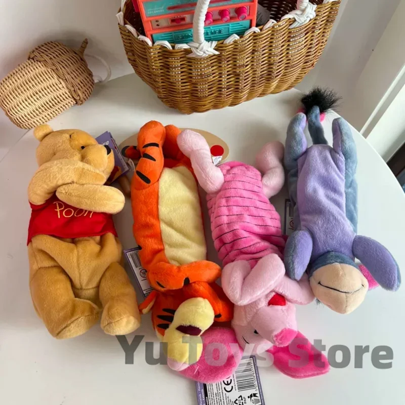 Disney Kawaii Stitch Tigger Eeyore Pencil Case Creative Pencase Happy Pig Boy Children's Storage Bag Stationery Supplies Gift