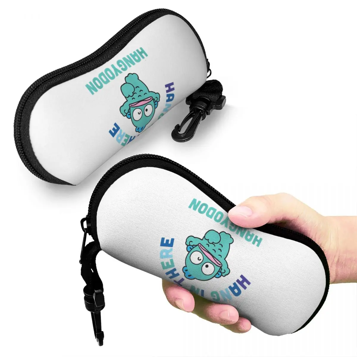 Hangyodon Hang In There Glasses Case Travel Zipper Eyeglasses Storage Box Ultra Glasses Box