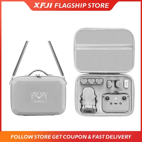 Estuche de transporte portátil para DJI Mini 2/Mini 2 SE/Mini 4K Drone batería caja de control remoto carcasa dura bolso de hombro impermeable