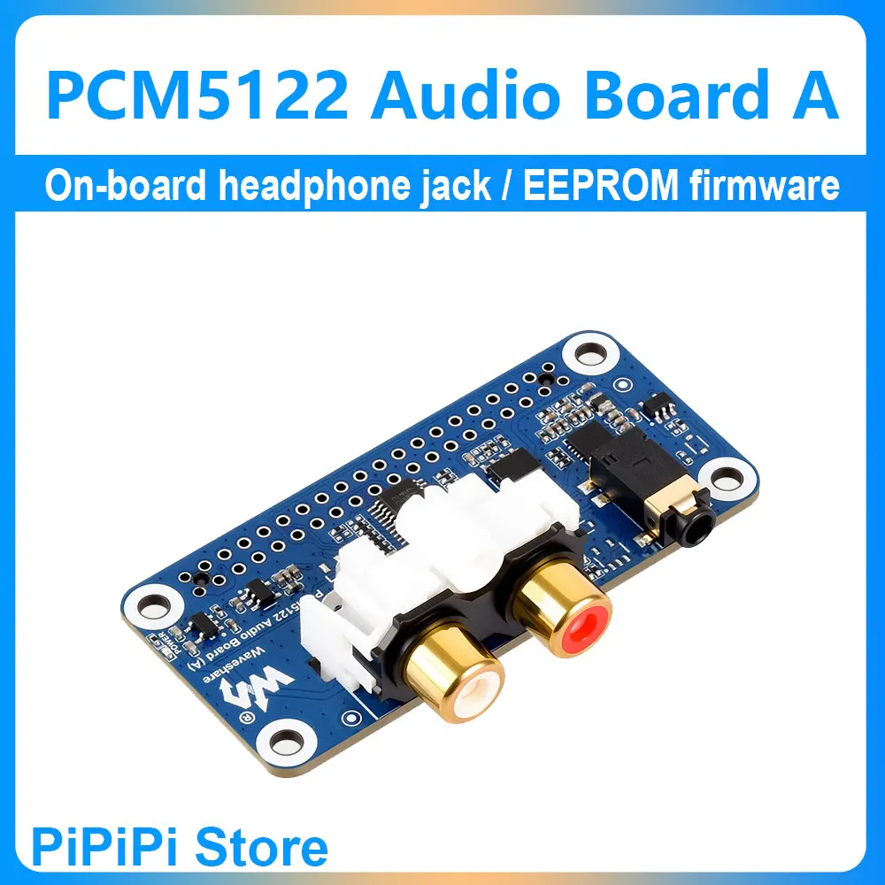 

Raspberry Pi PCM5122 I2S DAC HIFI Sound Card DAC Audio expansion Board On-board headphone jack Free-Driver For PI5/PI4/Zero