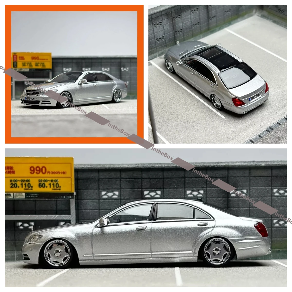 MB S600 W221 SILVER 1:64 SCALE BY AUTODECO Car Collection Limited Edition Hobby Toys