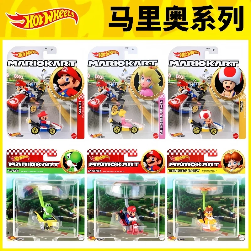 

New Hot Wheels Premium The Super Mario Bros Movie Kart Wario Luigi Plumber Van Koopa Troopa Toad Donkey Kong Die Cast Model Car