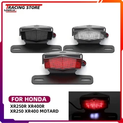 For HONDA XR400R XR250R LED Light Tail Tidy License Plate Holder XR 400 250 Motard Motorcycle Rear Brake Tail Light Turn Signal