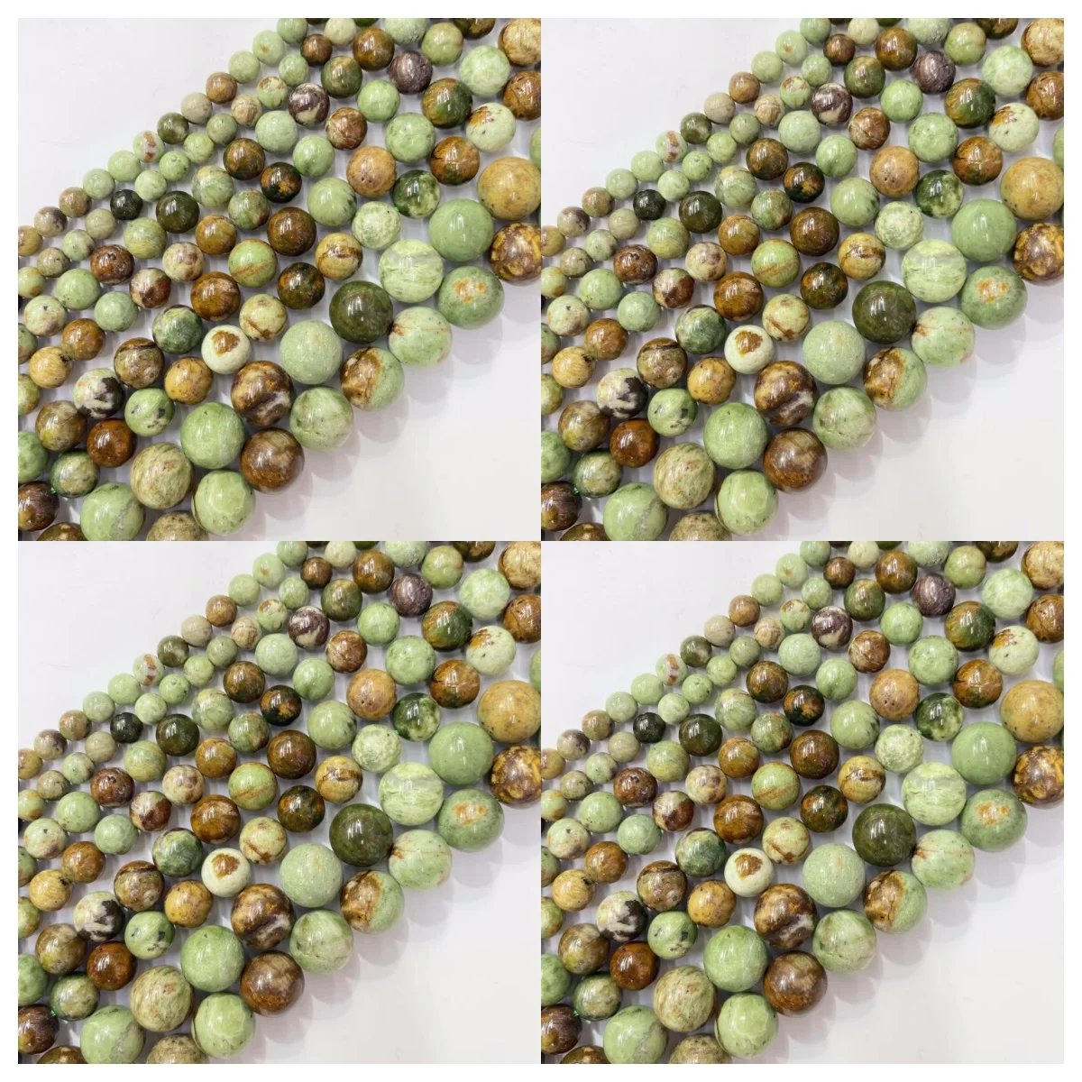 Assorted Natural Stone Beads for DIY Jewelry Making - round Jaspers Green Opal Turquoises Agates 4/6/8/10/12mm for Bracelets Ear