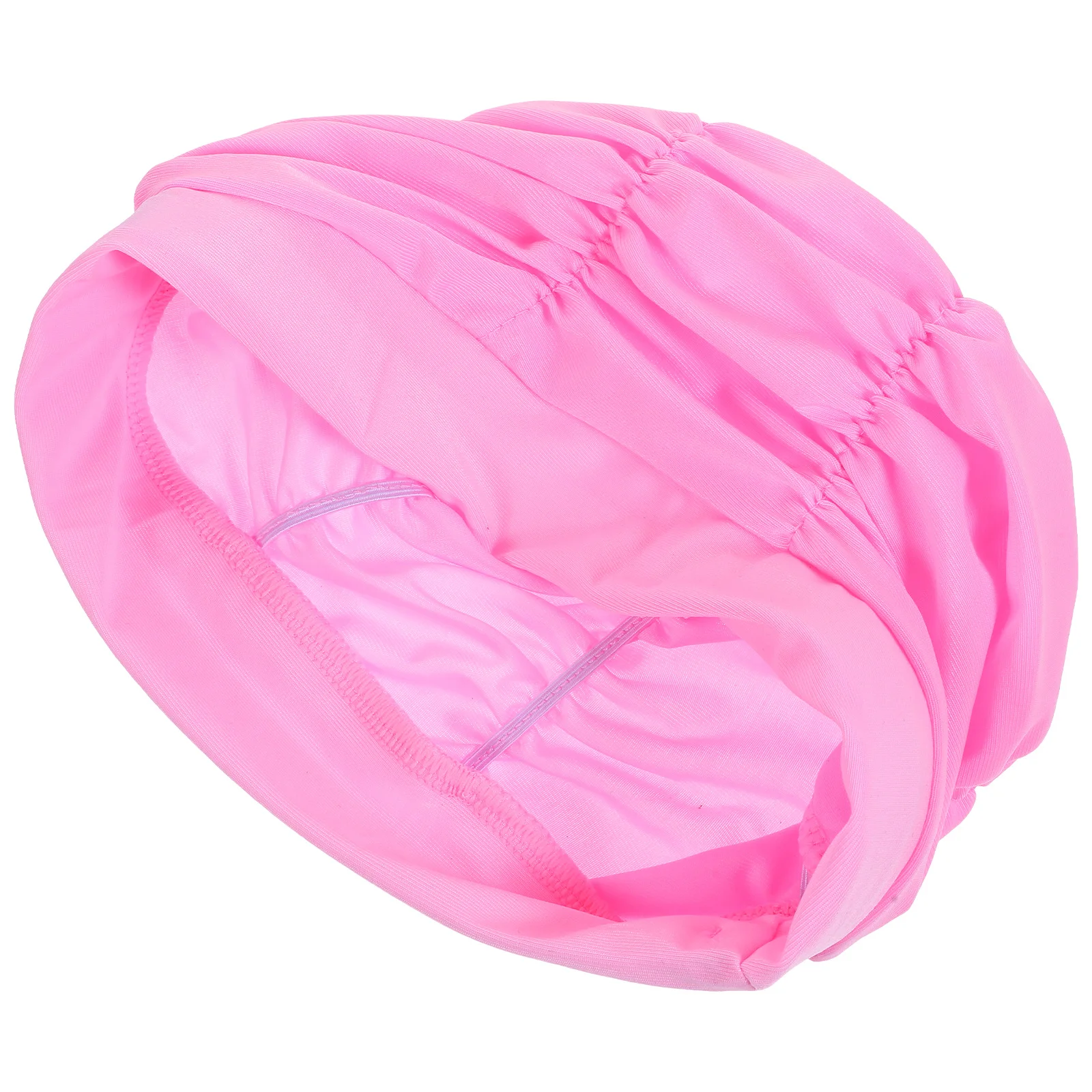 

Wrinkle Swimming Cap For Women Polyester Long Hair Fit Large Swim Cap Lightweight Elastic Hair Protecting Adult Swimming