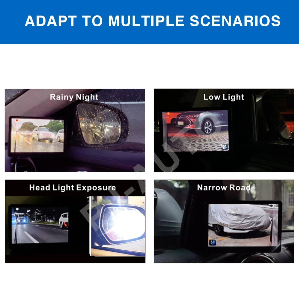 5-inch HD Side Camera Electronic Rearview  Mirror with BSD Algorithms