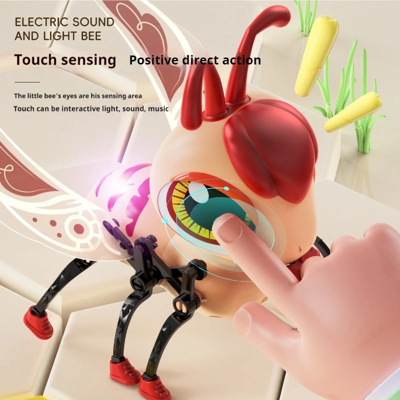Télécommande créative elfe abeille, éclairage, effets sonores, détection tactile, électronique, télécommande électrique pour animaux de compagnie, jouets abeilles